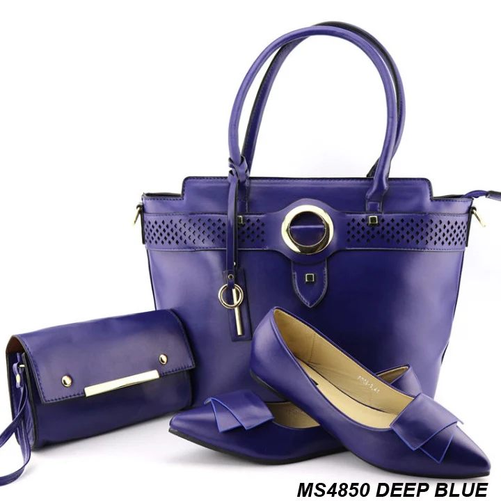 Luxurious Elegant Genuine Leather Material Italian Shoes And Bags High