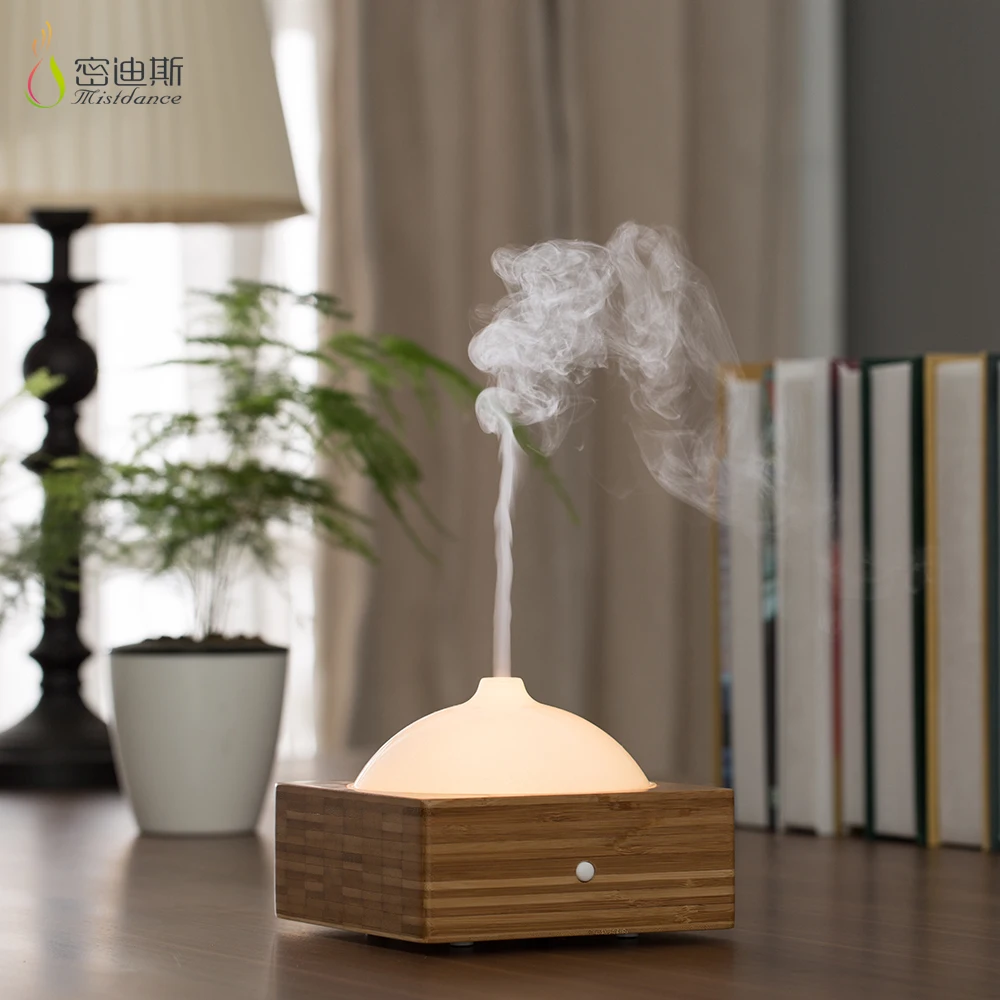 Innovative Square Essential Oil Diffuser Bamboo Aromatherapy Bluetooth ...