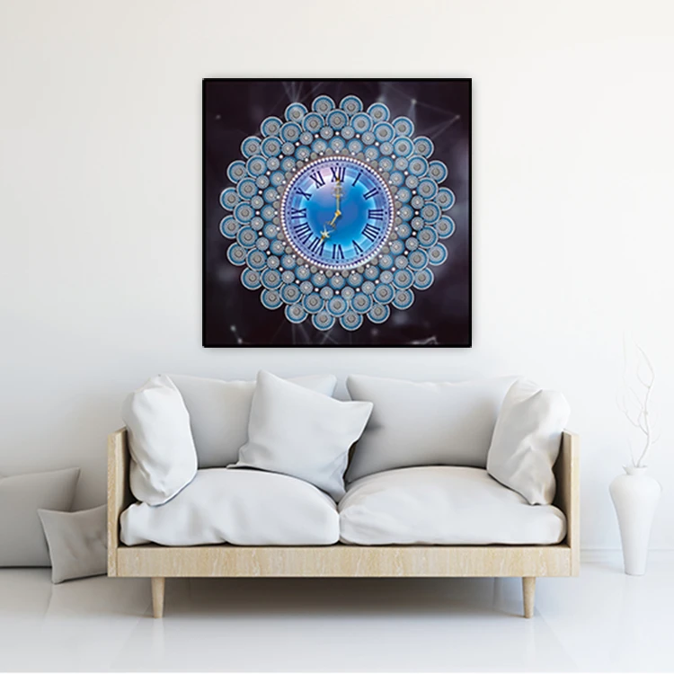 
New Arrival Luxury Diamond Painting Wall Clock 50*50CM Custom DIY Diamond Art Painting For Home Wall Decoration 