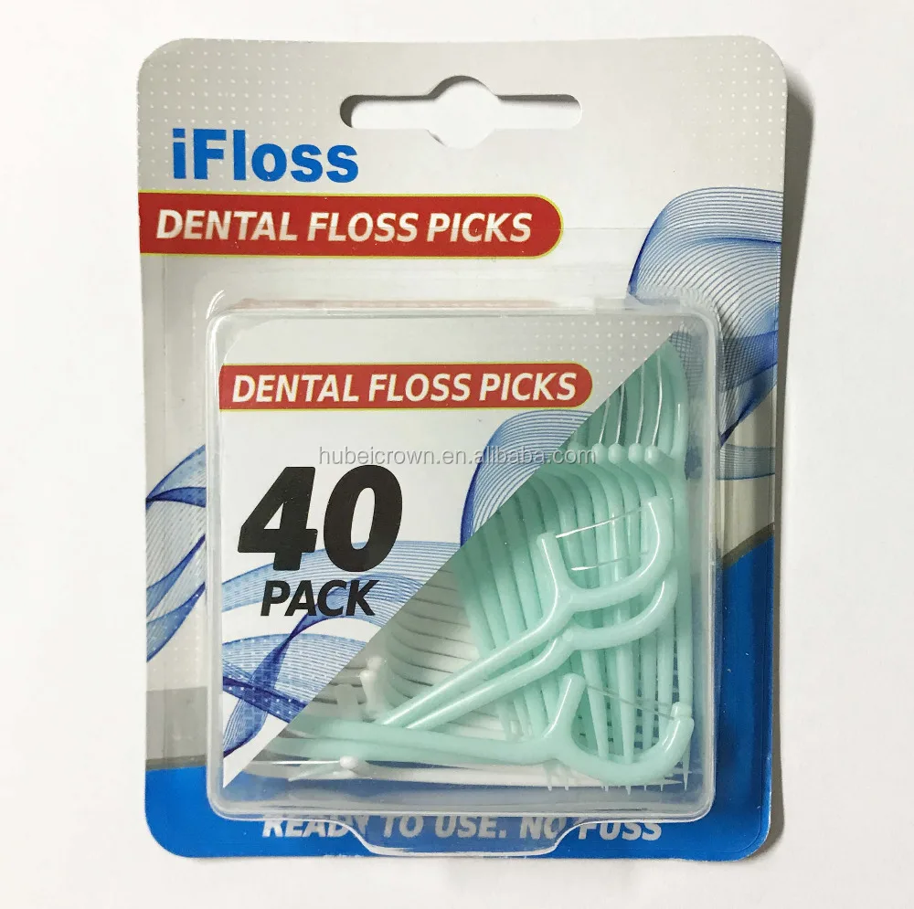 
approved Private label UHMWPE charcoal Thread Dental Waxed Plastic Blister card Professional OEM/ODM Flosspick 