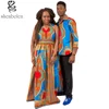 2019 Wholesale African Dashiki Designs Women Maxi Dress And Men Jacket Couple Clothes
