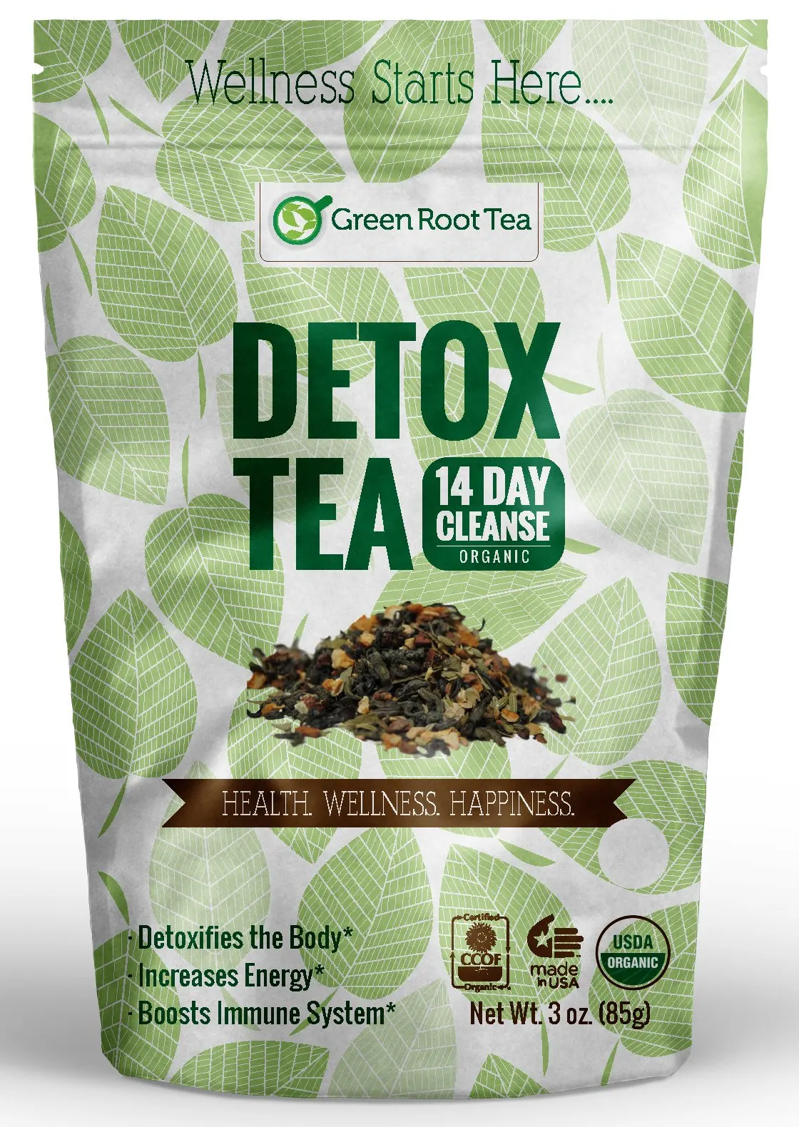 Organic Green Detox Tea - 14 Day Weight Loss Cleanse (28 servings) - Liver,...