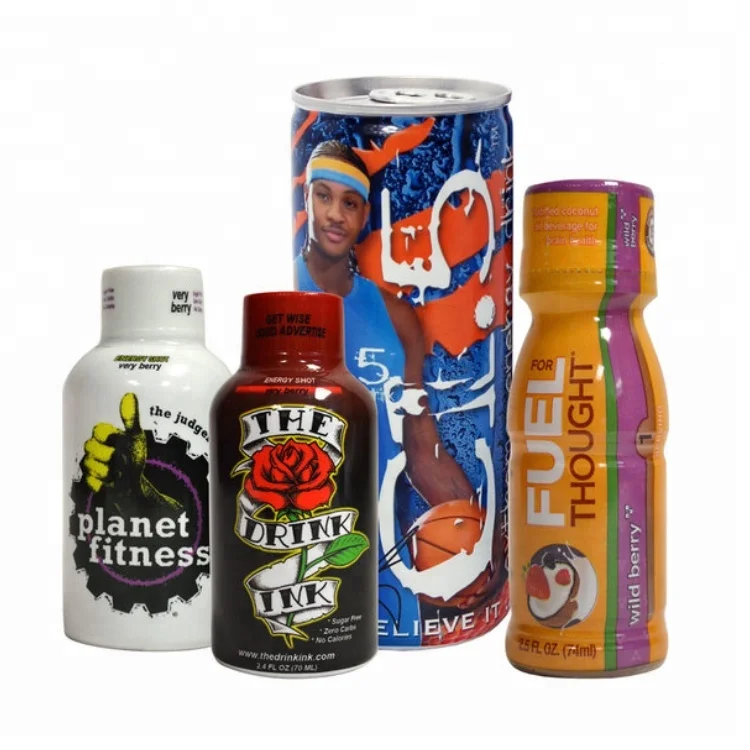 D'impression Polychrome faite sur commande De Boisson POUR ANIMAUX de compagnie &Eacute;tiquettes R&eacute;tractables Boisson &Eacute;nerg&eacute;tique Manchon Thermor&eacute;tractable