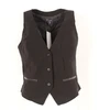Clothes in stock cheap fully lined 3 button v-neck dressy suit vest waistcoat designs for women