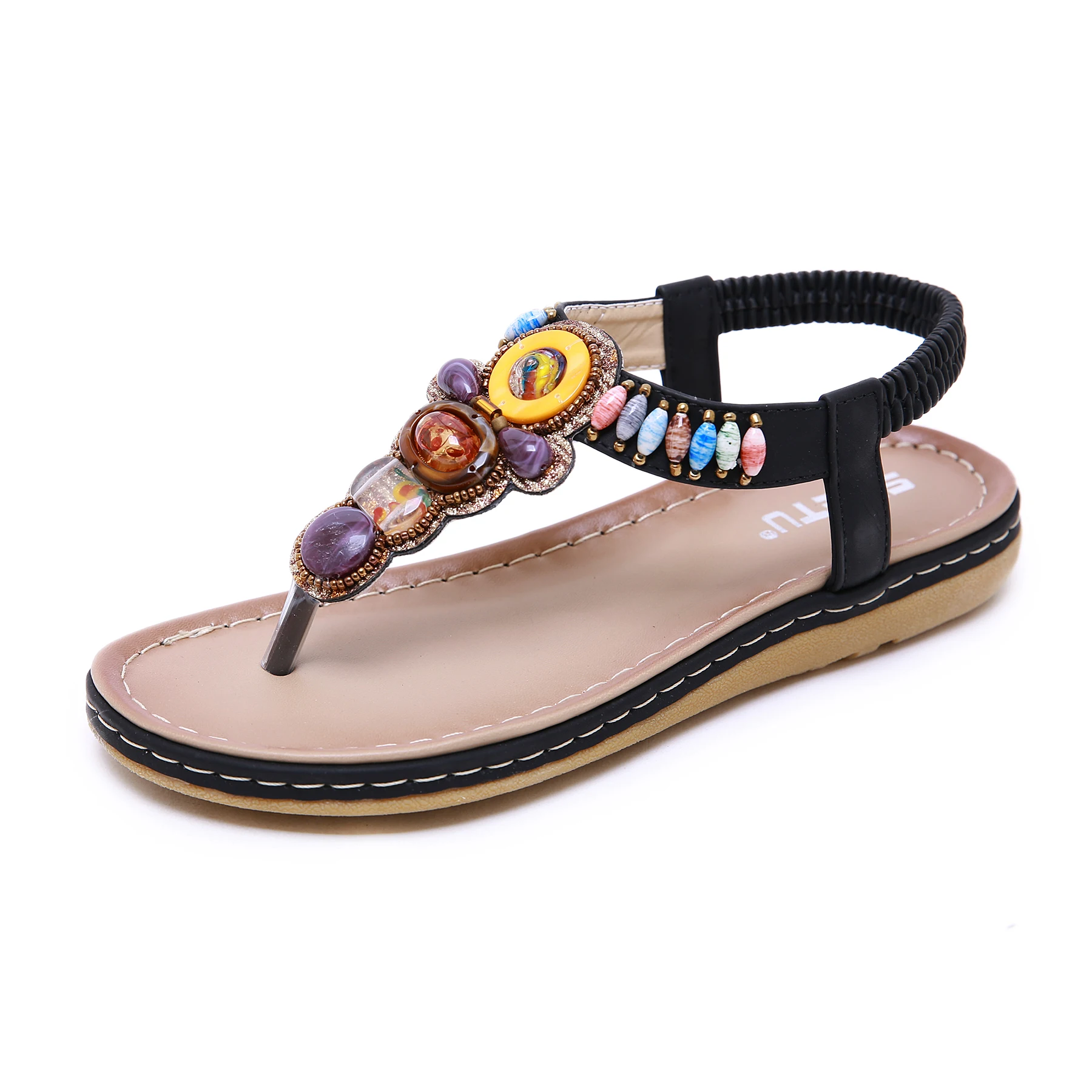 

China Cheap Big Size PU Sandals Beach Breathable Angle Sandals For Women and Ladies