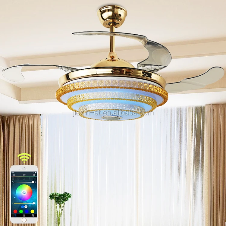 42' 4 blade 1 light Ceiling Fan with led Light