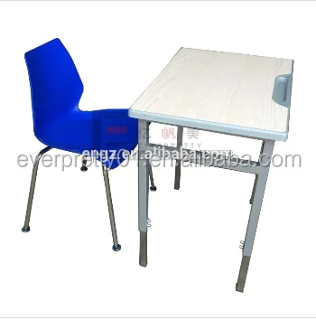 
Hot Sales High Quality School Furniture Classroom Single Desk and Chair For Student 