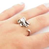 Cute Elephant Animal Wrap Rings Fine Jewelry Women and Girls Antique Silver Bronze Unique Rings
