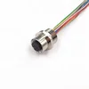 L code sensor auto 4 poles female male M12 rear front fix lock DC Plug Connector the Maximinium is 12 A and 63 V DC