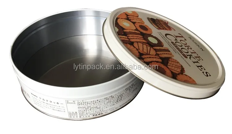 Metallic Box Cookies Round Biscuit Metal Tin Box For Cookies - Buy Round Biscuit Metal Tin ...
