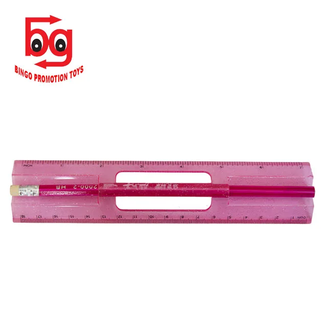 Students Gifts promotion 18cm ruler with pencil plastic ruler