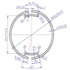 38mm Aluminum Extrusion Profiles Tube 0.447kg/m Roller Blinds Clutch Mechanisms Components
