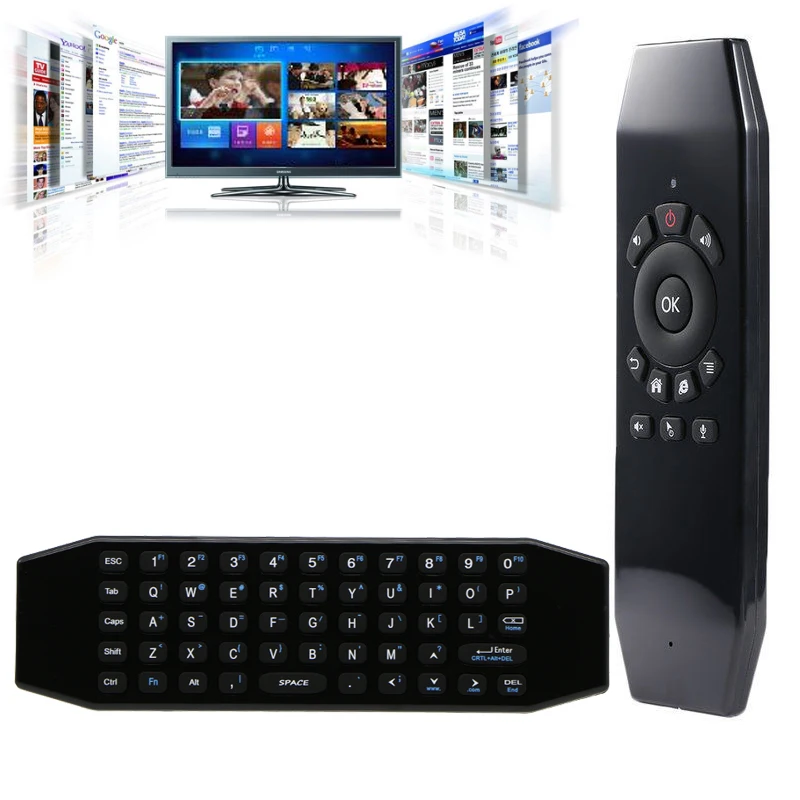 

Universal Rechargeable 2.4g RF Wireless Mini Usb Airmouse onida Smart Android TV Box IR Remote Control Air Fly Mouse Keyboard T5