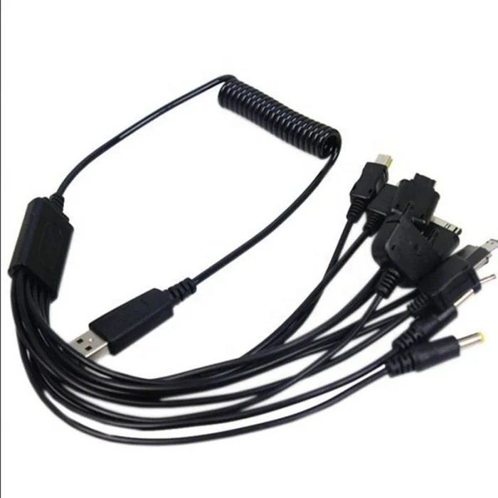 

10 in 1 universal usb multi charger cable, Black