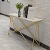 Romantic style hot brass metal leg coffee and dinning table
