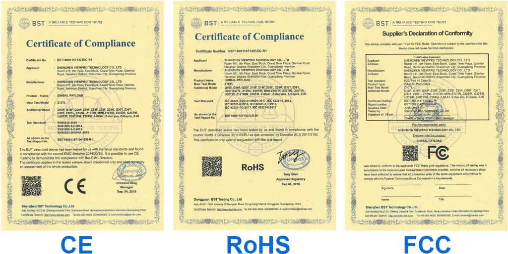 Certificates