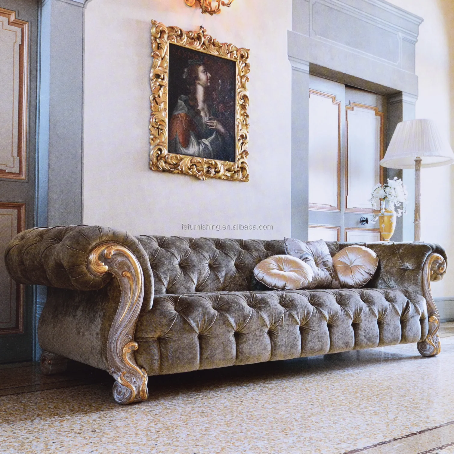 Victorian Luxury Italian Style Living Room Furniture Set Classic Solid Wood Frame With Gold Leaf Fabric Sofa Set Matching Buy Victorian Luxury Italian Living Room Set