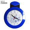 2018 popular blue circular decorative bed room wall clock