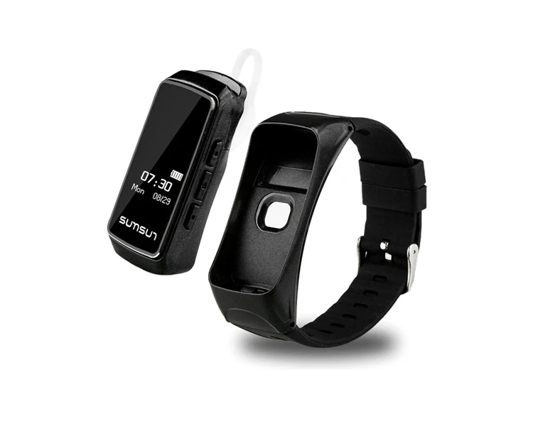 

Smartwatch waterproof heart rate monitor wristband pedometer oled earphone watch