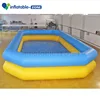 Heat Sealed Rectangle Inflatable Swimming Pool , 2 Layers Inflatable Water pools