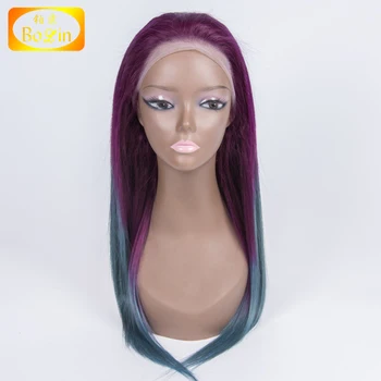 Qingdao Bolin Hair Ombre Color Purple Green Color Two Tone