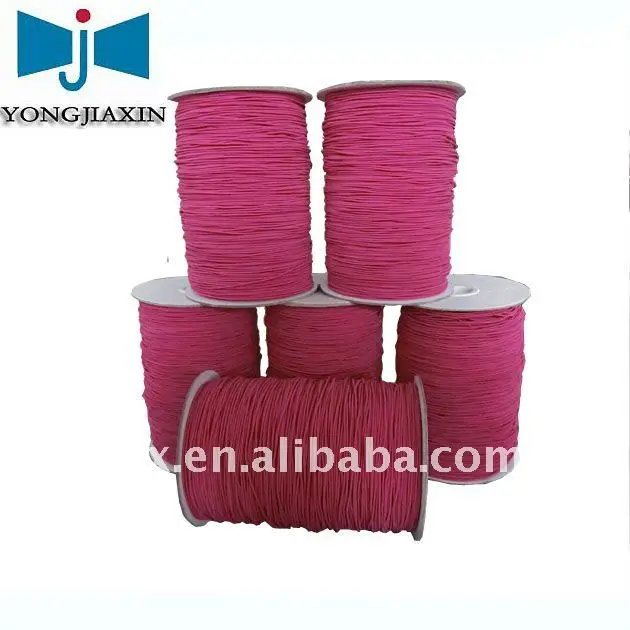 Wholesale Round Polyester Thread 1MM Rubber Rope Silicone Elastic Cord