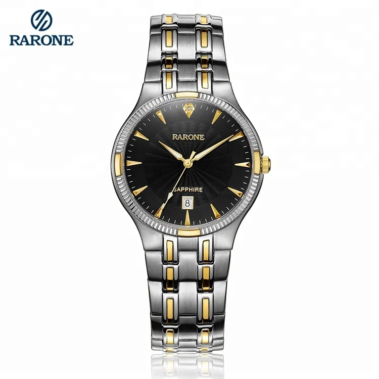 

customizable advance current gold plated wrist quartz gents watch