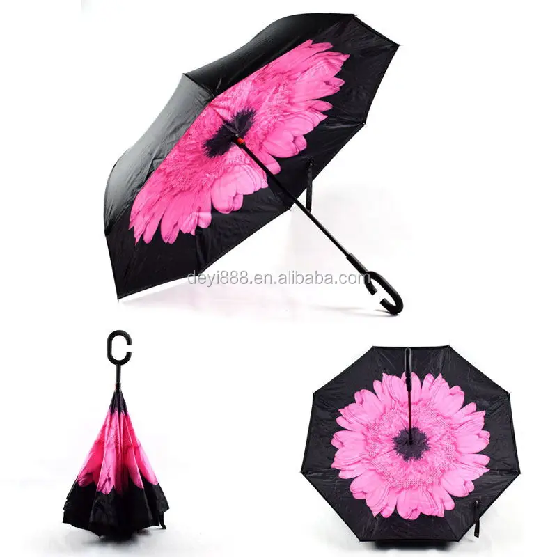 

Good quality auto cheap custom print umbrella reverse folding umbrella, Customized