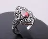 Turkish handmade vintage jewelry ruby marcasite unisex ring(PES6-326)