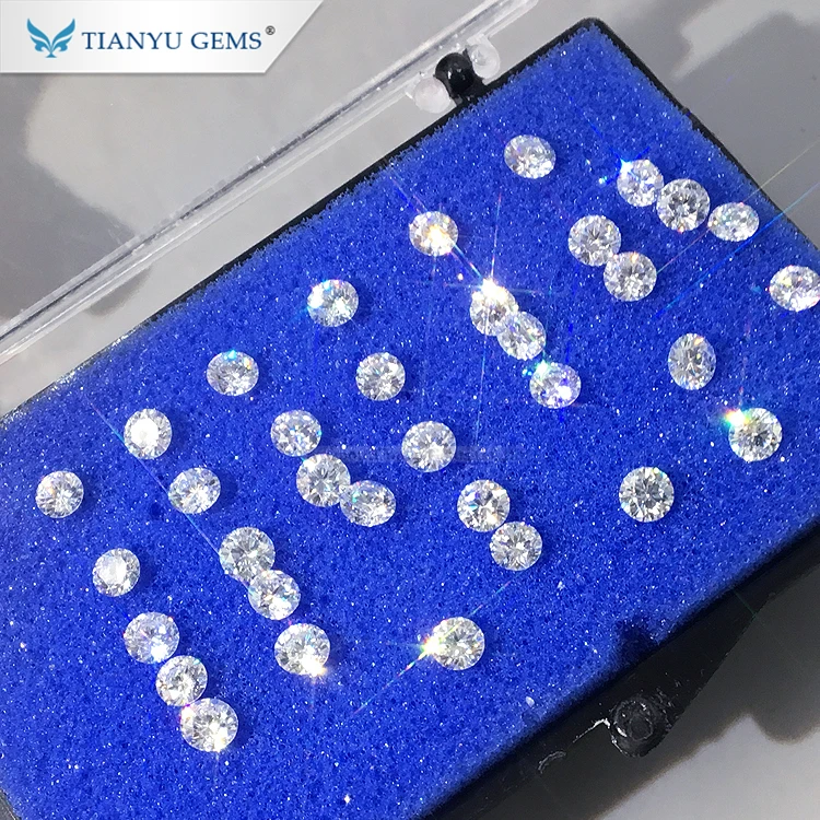 Tianyu Gem Wholesale 0.7mm-2.0mm DEF GH Excellent Polished White Round loose Hpht Lab Grown Diamond