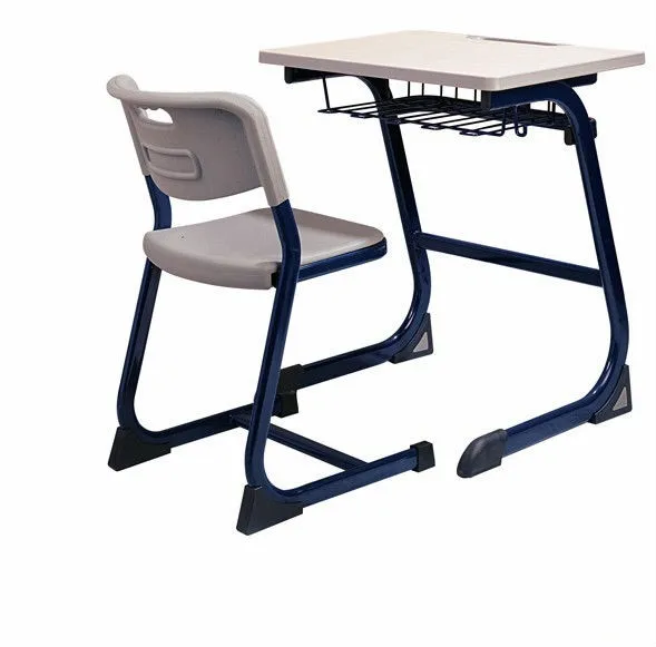 Furniture Plastic Students Single Desk And Chair With Open Front