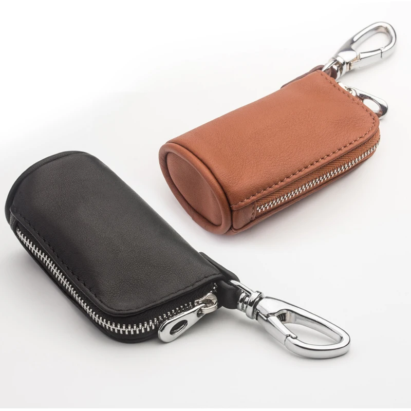 

Zipper Leather Headphone Case earphone organiser case