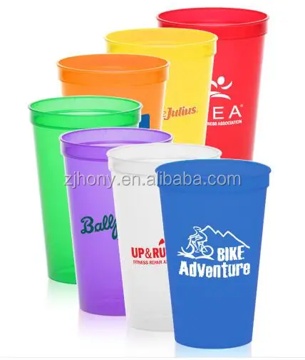 

22 oz. Translucent Plastic Stadium Cups Unbreakable Plastic Cup from Hony, Can be customization