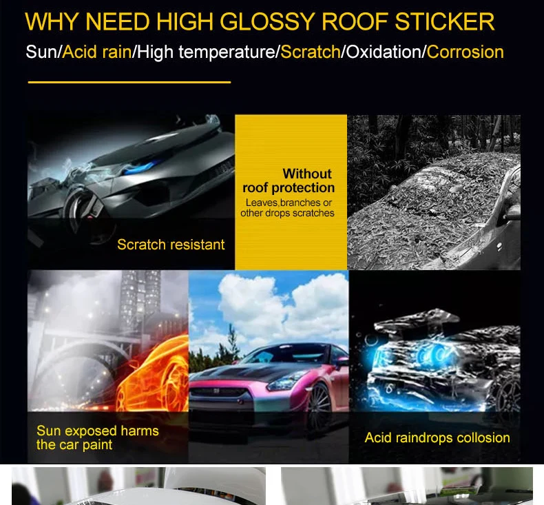 High Quality Glossy Black Car Panoramic Sunroof Membrane,Black Shining