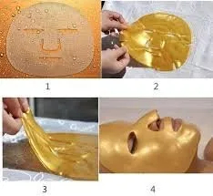 
24k Gold Collagen Hydrogel Face Masks WHOLESALE Hyaluronic Acid Vitamins E & C face Mask 