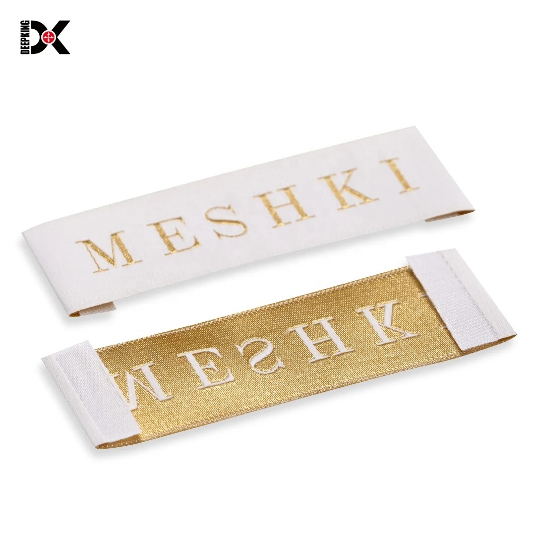 

DEEPKING 60*15mm custom logo luxury high density woven label, N/a