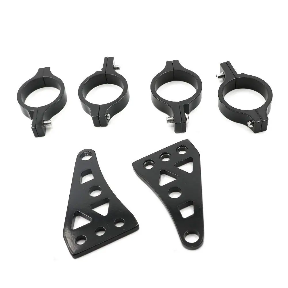 R TOOGOO 2x Black 35-43mm Motorcycle Headlight Fork Mount Bracket For Cafe Racer Chopper Headlight Mount Bracket