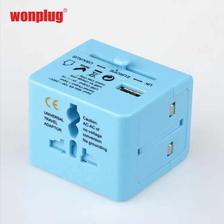 Electrical Socket European/American/Australia/UK Plug Adaptors All in One Universal Travel Adapter with USB Charger