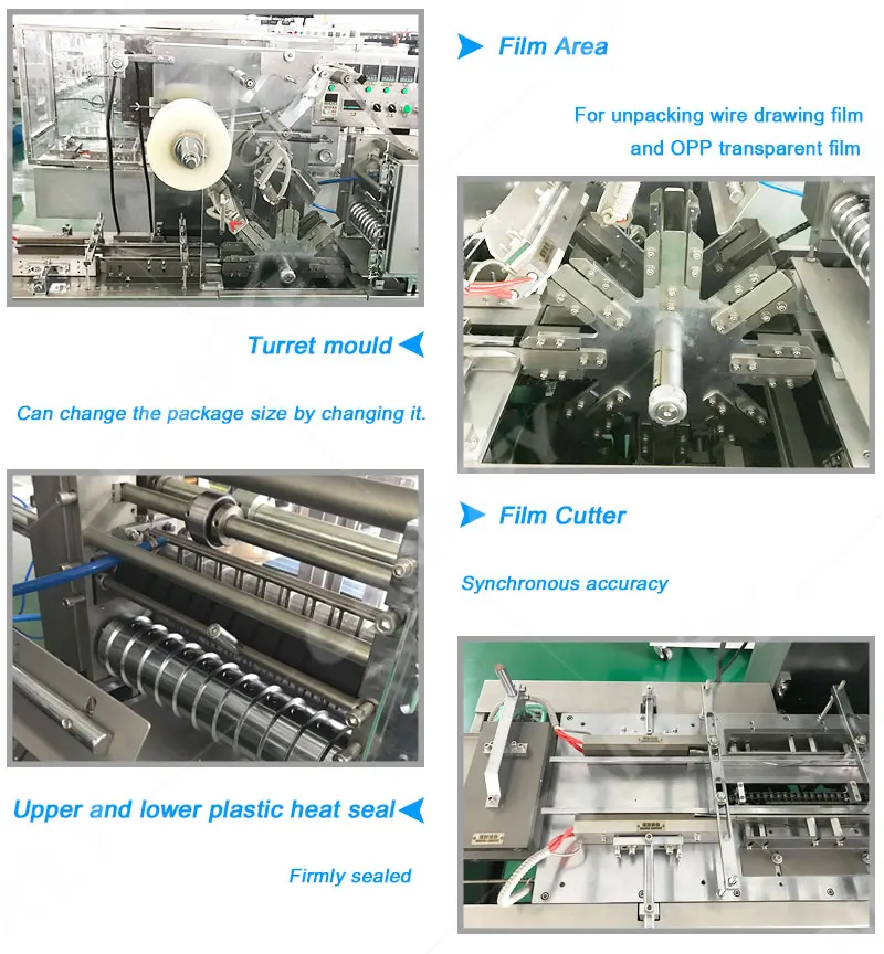 Automatic Wrap Bar Soap Overwrapping Perfume Box Cellophane Wrapping