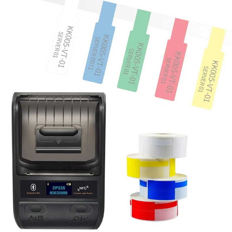 

DeTonger-DP23S 58mm mini barcode qr code printer cable id color label sticker printer