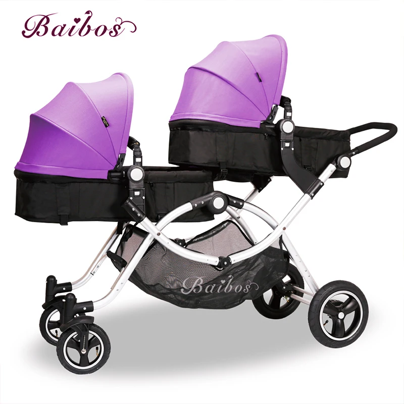 

Wholesale Infant twin baby stroller with high quality BBS double baby doll pram, Blue;red;green;black;purple