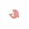Pink Dolphin soft enamel lapel pin custom