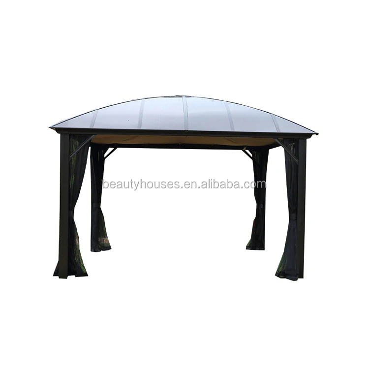 

Aluminum frame waterproof gazebo Linhai polycarbonate gazebo