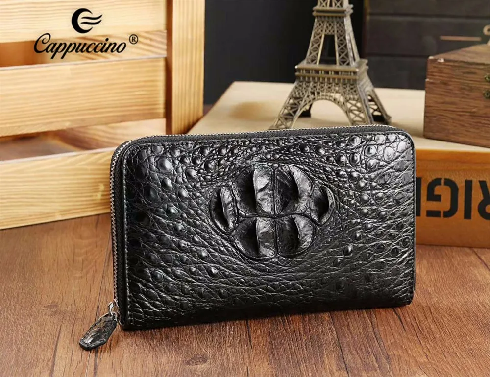 

New Style Genuine Crocodile Head Leather Credit Card Holders Luxury Wallets For Men, More color