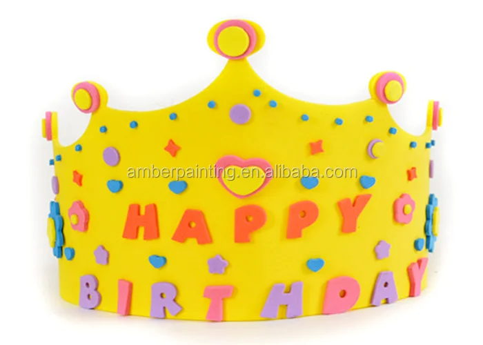 EVA foam hat custom crown design foam party hat for birthday