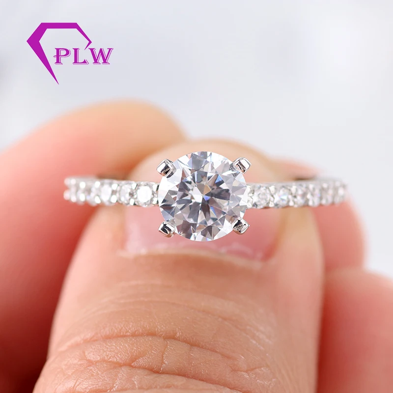 

Simple design jewelry 1.5 CT moissanite wedding engagement ring in China, White gold