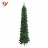Wholesale hot artificial 210cm silm straight pencil shaped outdoor christmas tree