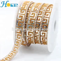 

L142 cheap iron on rhinestone banding sequins beaded garment trim for pants