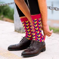 

Happy Socks Stripes Dots Argyle Colorful Crew Socks ,Men's Combed Cotton Socks, Multi-Color Unsise Tube Dress Socks