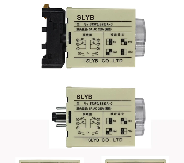 ST3PA-F AC220V Knob Control Power On Time Delay Relay Timer  2min/20min/2h/12h